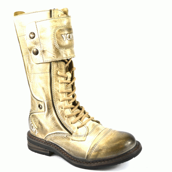 Yellow Cab SOLDIER W Y25050 Leder Combat Boots Damen Stiefel